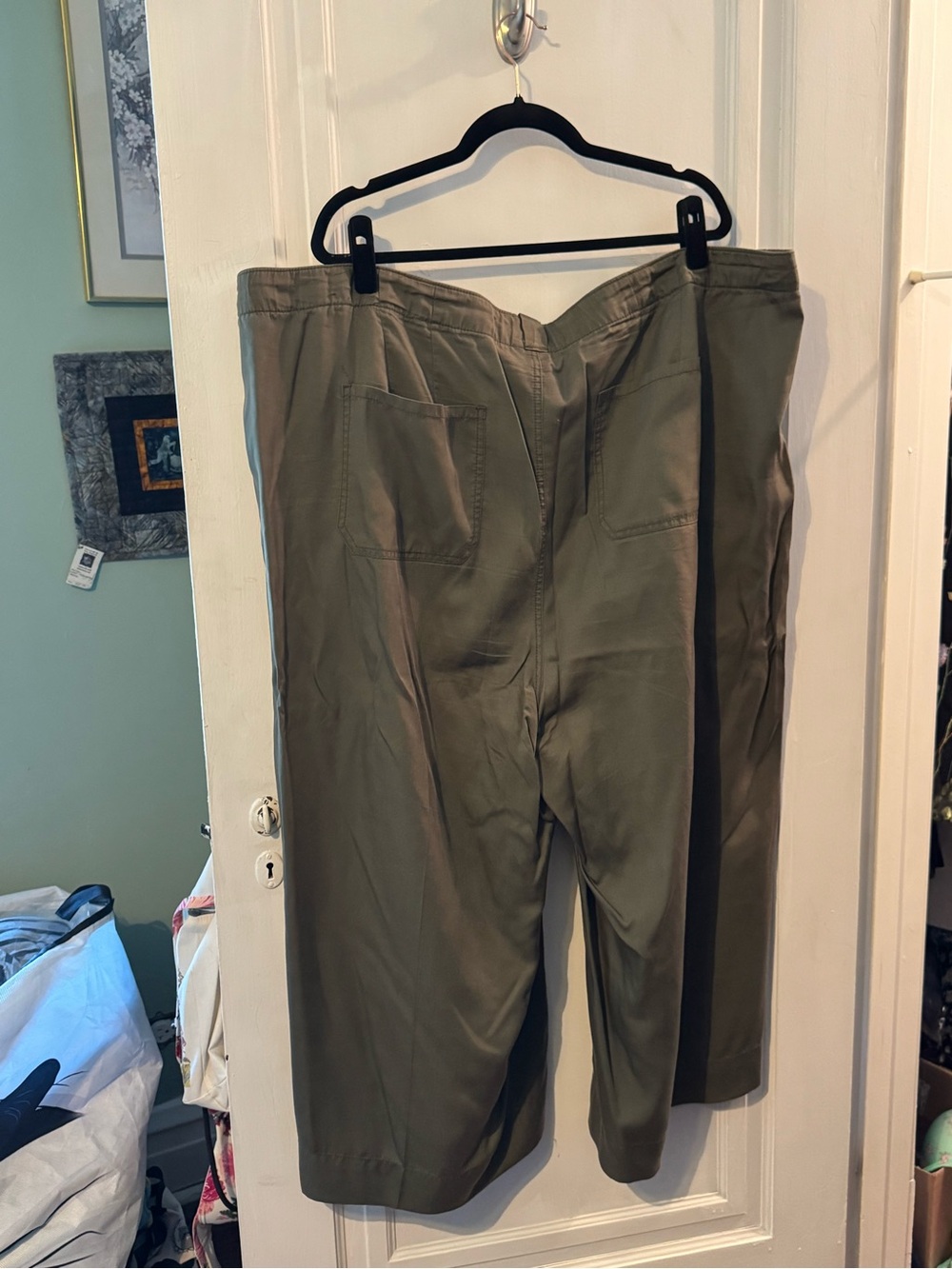 Lane Bryant Olive Green Wide Leg Pants - Picture 3 of 6